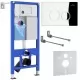 Инсталляция для унитаза Roxen StounFix Slim 710200 с кнопкой Santi 410260CH