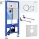 Инсталляция для унитаза Roxen StounFix Slim 710200 с кнопкой Santi 410260W