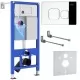 Инсталляция для унитаза Roxen StounFix Slim 710200 с кнопкой Santi 410280CH