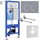 Инсталляция для унитаза Roxen StounFix Slim 966326 с кнопкой Santi 410280DG