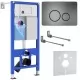 Инсталляция для унитаза Roxen StounFix Slim 710200 с кнопкой Steel 420260G
