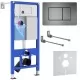 Инсталляция для унитаза Roxen StounFix Slim 710200 с кнопкой Steel 420280G