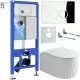 Унитаз с инсталляцией Roxen StounFix Dual Fresh 968245 клавиша смыва Santi 410260CH + унитаз Royal Matt 530200-01