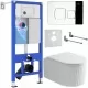 Унитаз с инсталляцией Roxen StounFix Dual Fresh 968273 клавиша смыва Santi 410280CH + унитаз Royal Matt 530200-01