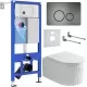 Унитаз с инсталляцией Roxen StounFix Dual Fresh 968283 клавиша смыва Steel 420260G + унитаз Royal Matt 530200-01