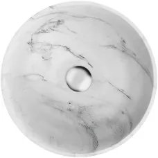 Раковина Omoikiri Hitomi-WH Natceramic/marble 41x41 мрамор