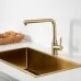 Смеситель для кухни Frap F6096-3 золотой сатин