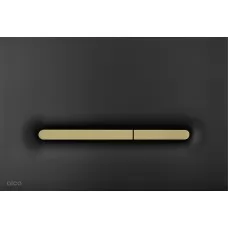 Кнопка смыва AlcaPlast Linka M1878-7 черный матовый/золото матовое
