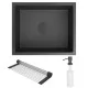Кухонная мойка Roxen Uno 54 560210-54-BS PVD Black Текстура