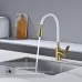 Смеситель для кухни Splenka S05.43.03 белый/золотой сатин