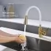 Смеситель для кухни Splenka S05.43.03 белый/золотой сатин