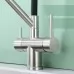 Смеситель для кухни под фильтр Splenka S70.62.05 черный/нержавеющая сталь