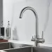 Смеситель для кухни под фильтр Shevanik S128L нержавеющая сталь