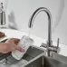 Смеситель для кухни под фильтр Shevanik S128L нержавеющая сталь