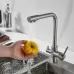 Смеситель для кухни под фильтр Shevanik S328L нержавеющая сталь