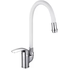 Смеситель для кухни Shevanik S5543-1 белый/хром