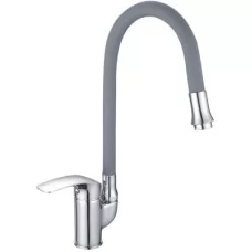 Смеситель для кухни Shevanik S5543-9 серый/хром