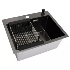 Кухонная мойка Wisent WS-35040B PVD Графит