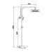 Душевая система Rose R1636F белый/хром
