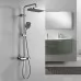 Душевая система Rose R1896T оружейная сталь