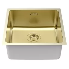 Кухонная мойка Paulmark Yuni YU44-LG 44x44 светлое золото