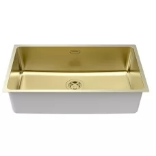 Кухонная мойка Paulmark Yuni YU76-LG 76x44 светлое золото