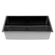 Кухонная мойка Paulmark Yuni YU76-MBN 76x44 черный матовый