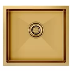 Кухонная мойка Paulmark ALLER 48 UNI PM804844-BG 48x44 брашированное золото