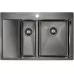 Кухонная мойка Paulmark KRONER 78/2SF PM227851-GML 78х51 вороненая сталь