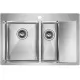 Кухонная мойка Paulmark KRONER 78/2SF PM227851-BSL 78х51 нержавеющая сталь