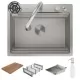 Кухонная мойка Roxen Stage Plus 560250-60-S 60х48 Satin Текстура