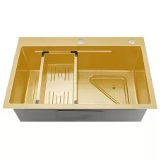 Кухонная мойка Gappo GS7246-3 золот..