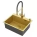 Кухонная мойка Roxen Simple 60 PVD Gold Текстура