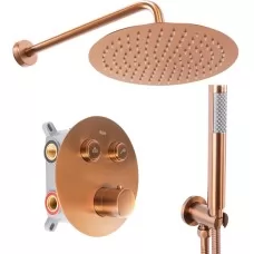 Душевая система Rea Lungo Copper Brush REA-P8808 медь матовая