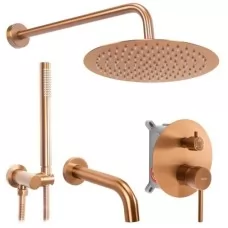 Душевая система Rea Lungo Copper Brush REA-P8810 медь матовая
