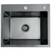 Кухонная мойка BLANTEK LS-5848HN Honeycomb Nano black текстура вороненая сталь