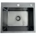 Кухонная мойка BLANTEK LS-5848B Nano black вороненая сталь