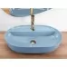 Умывальник Rea Aura 61 L.Blue Shiny 61x41 U6618 голубой глянцевый