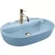 Умывальник Rea Aura 61 L.Blue Shiny 61x41 U6618 голубой глянцевый