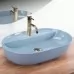 Умывальник Rea Aura 61 L.Blue Shiny 61x41 U6618 голубой глянцевый