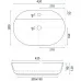 Умывальник Rea Aura 42x30 U6617 белый