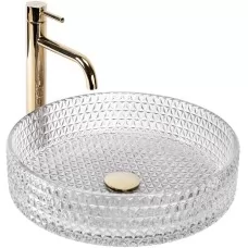 Умывальник Rea Cristal 39 U8881 39x39 прозрачный