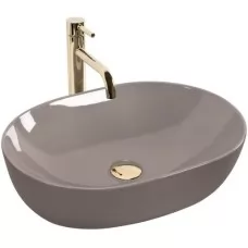 Умывальник Rea Lisa Beige Shiny U6380 коричневый глянец