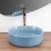 Умывальник Rea Sami L.Blue Shiny 36x36 U6619 голубой глянец