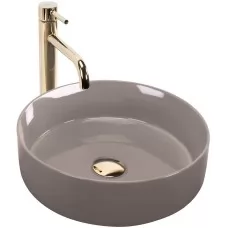Умывальник Rea Sami Beige Shiny U6382 коричневый глянец