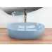 Умывальник Rea Lisa L.Blue Shiny 49x35 U6620 голубой глянец