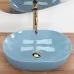 Умывальник Rea Lisa L.Blue Shiny 49x35 U6620 голубой глянец