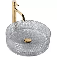 Умывальник Rea Cristal 35 U9615 прозрачный