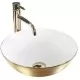 Умывальник Rea Stella Brushed Gold White U9087 матовое золото / белый