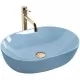 Умывальник Rea Lisa L.Blue Shiny 49x35 U6620 голубой глянец